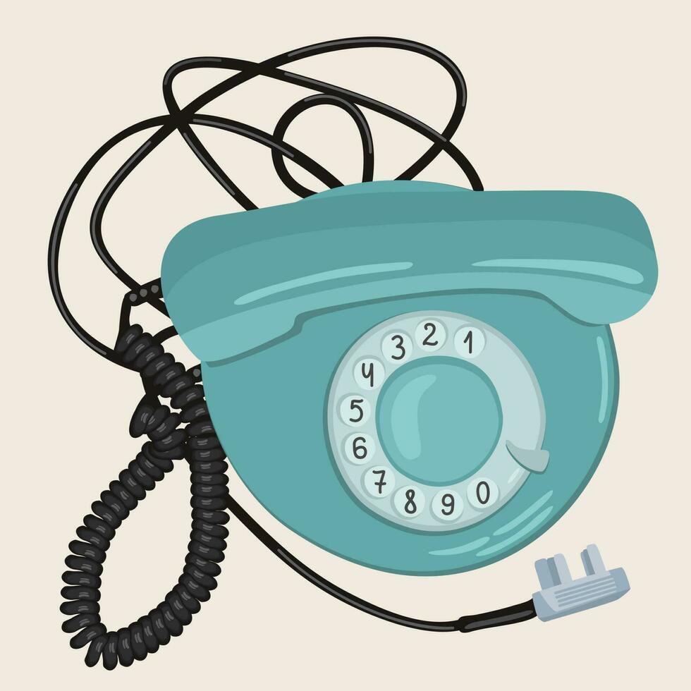 retro telefoon. vector geïsoleerd illustratie.