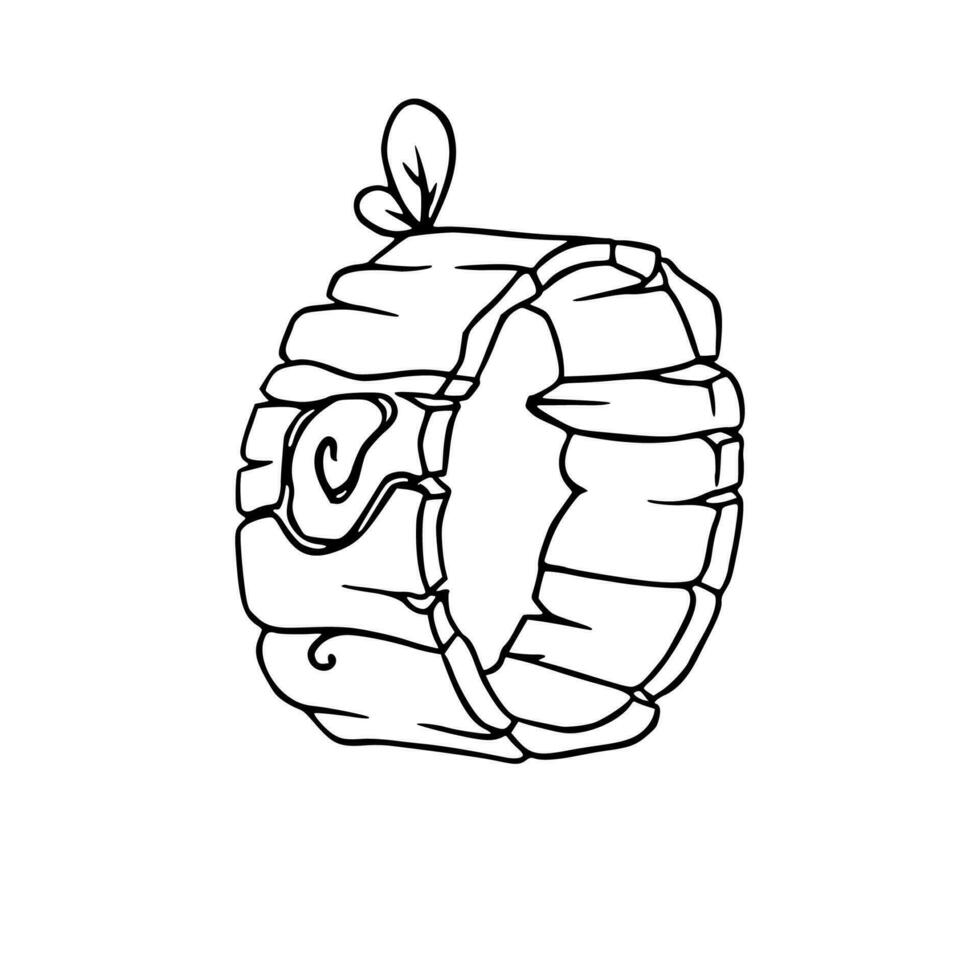 houten ring voor spellen. schetsen van ring gemaakt van stok. vector illustratie