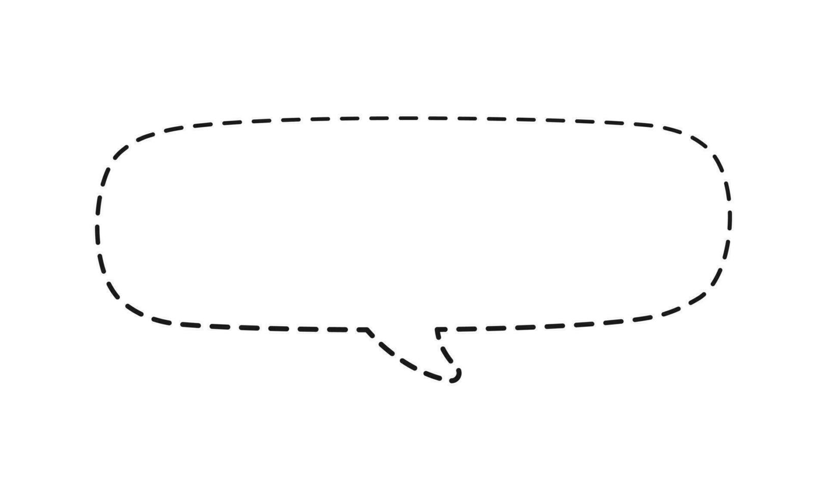 meetkundig grappig toespraak bubbel ballon gemaakt van stippel stippel lijn reeks vector