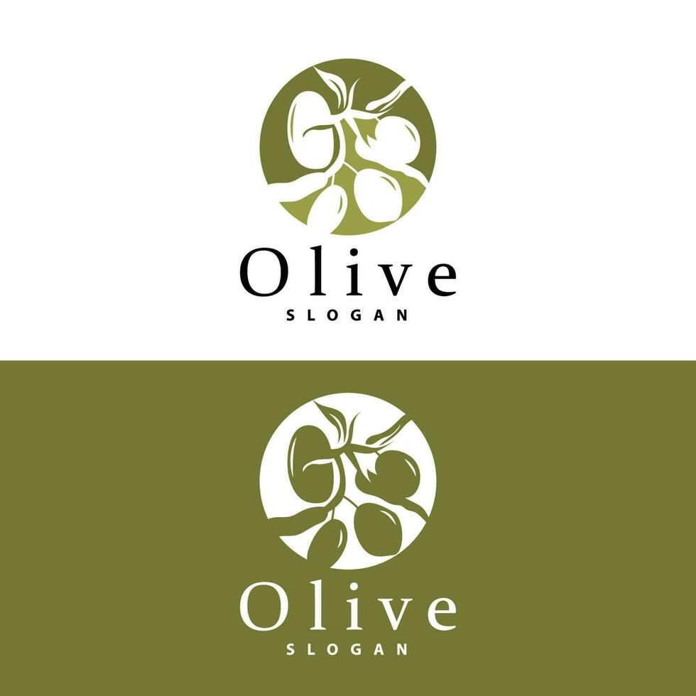 olijf- olie logo, olijf- blad fabriek kruiden tuin vector, gemakkelijk elegant luxueus icoon ontwerp sjabloon illustratie vector