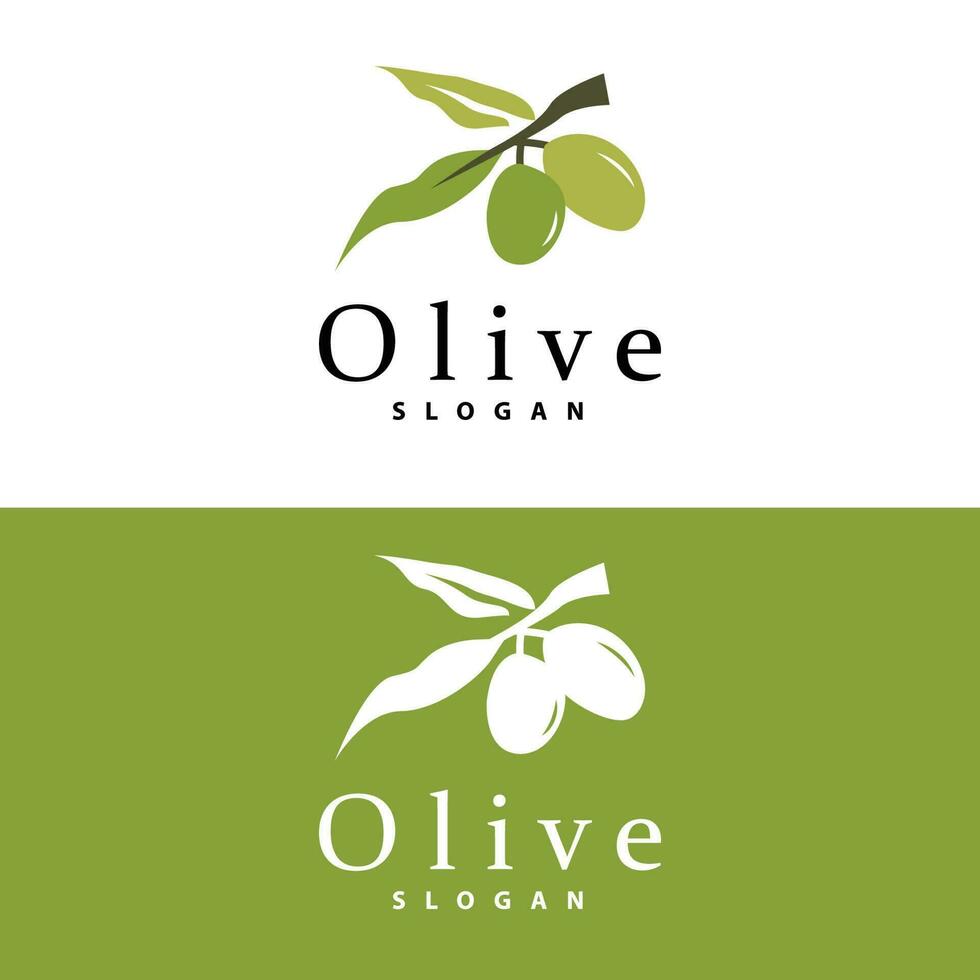 olijf- olie logo, olijf- blad fabriek kruiden tuin vector, gemakkelijk elegant luxueus icoon ontwerp sjabloon illustratie vector