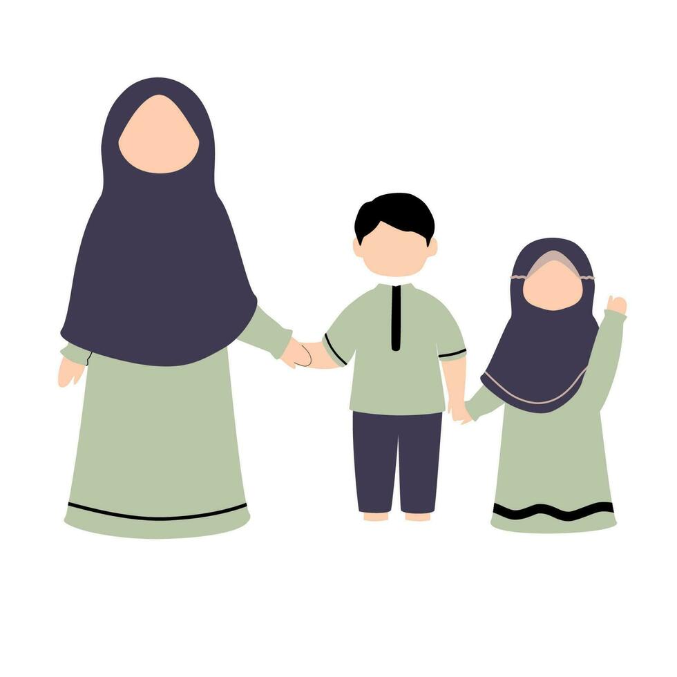 moslim familie illustratie vector