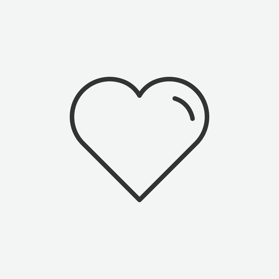 hart, favoriete vector pictogram. liefde, gelukkig, valentijnskaart, romantisch, huwelijksteken.
