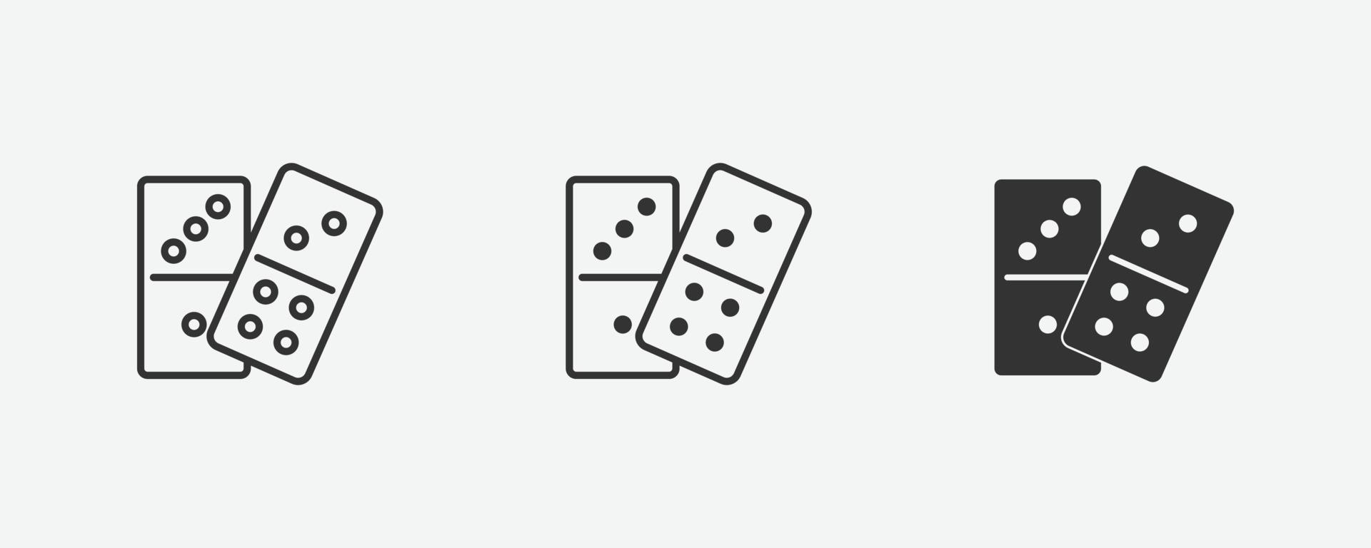 domino vector geïsoleerde pictogram. plezier, spel, activiteitssymbool sig