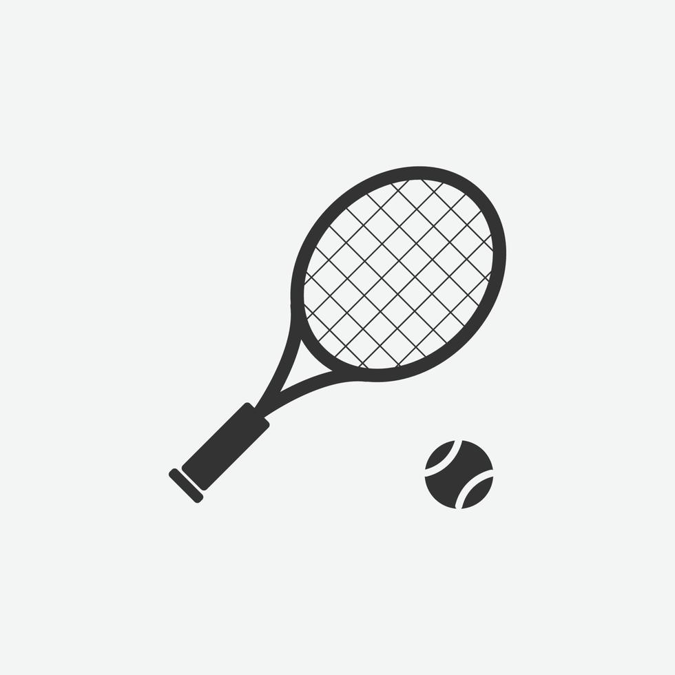 vectorillustratie van tennis met bal pictogram. vector