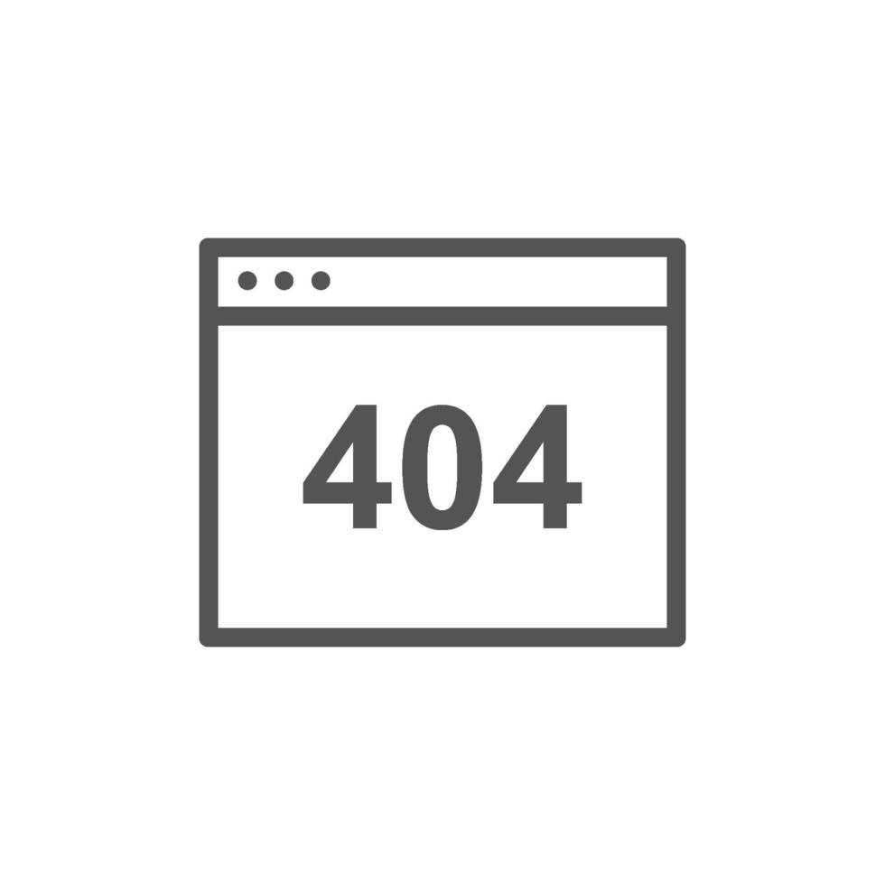 404 foutpagina geïsoleerde vector platte pictogram