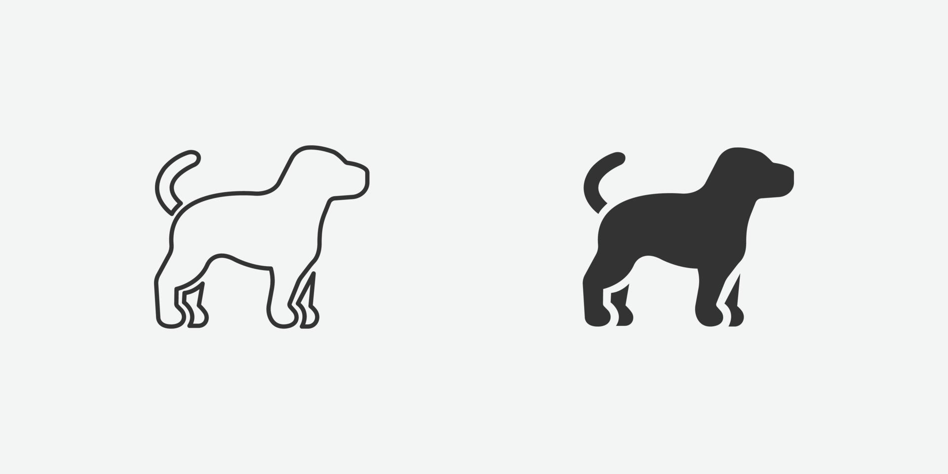 hond vector geïsoleerde pictogram teken