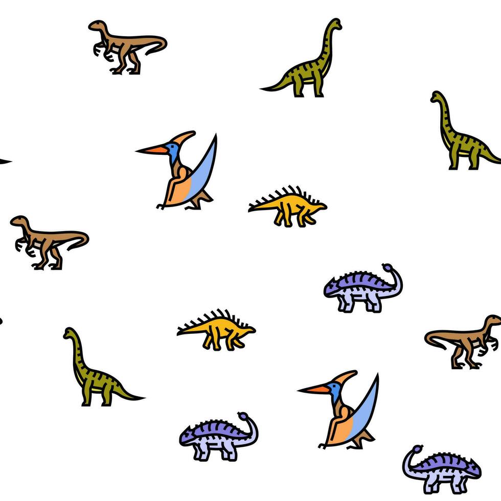 dinosaurus dino dier schattig vector naadloos patroon