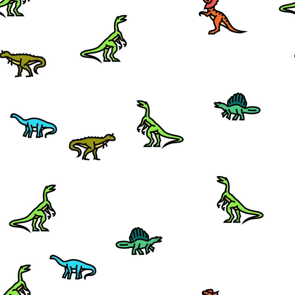 dinosaurus dino dier schattig vector naadloos patroon