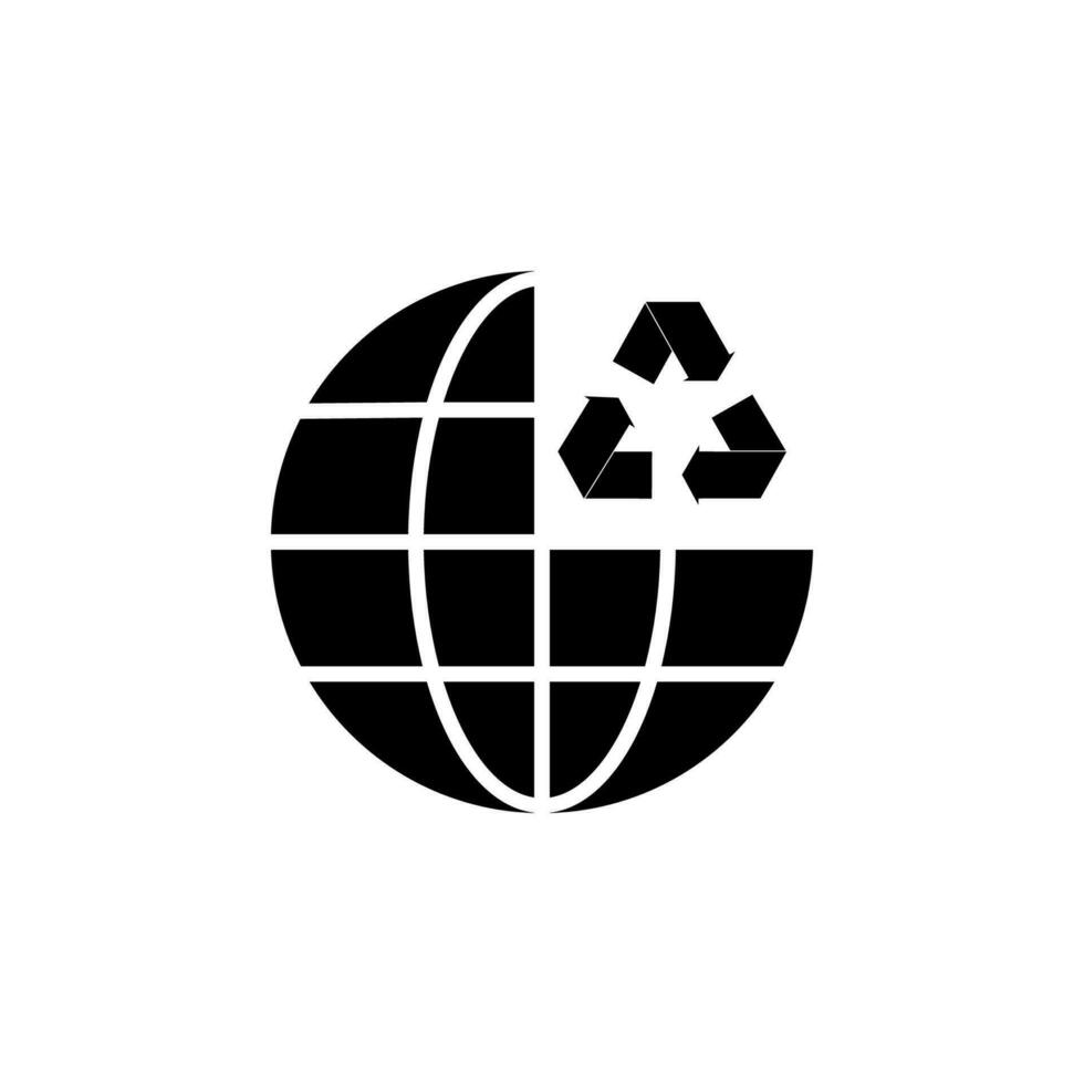 een teken van een schoon wereldbol vector icoon illustratie
