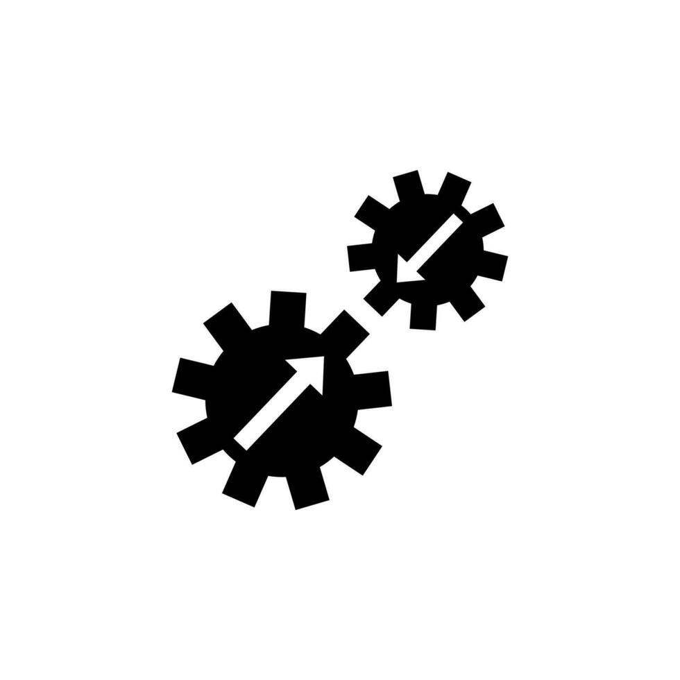 pijlen in versnellingen vector icoon illustratie