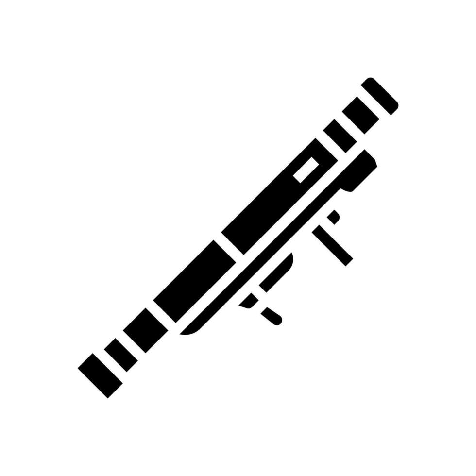 bazooka wapen oorlog glyph icoon vector illustratie