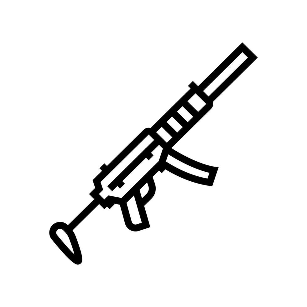 geweer- wapen oorlog lijn icoon vector illustratie