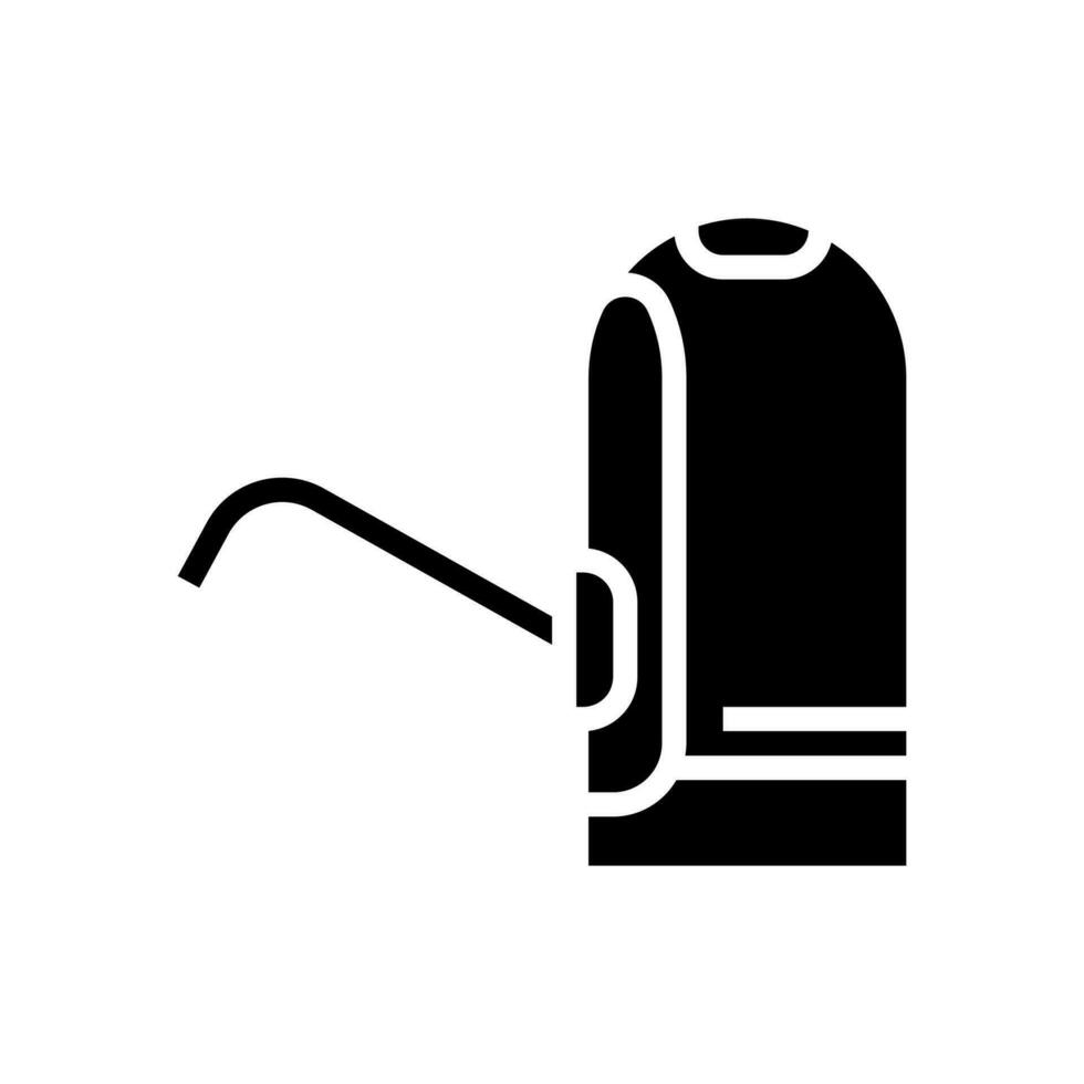 slim water dispenser huis glyph icoon vector illustratie