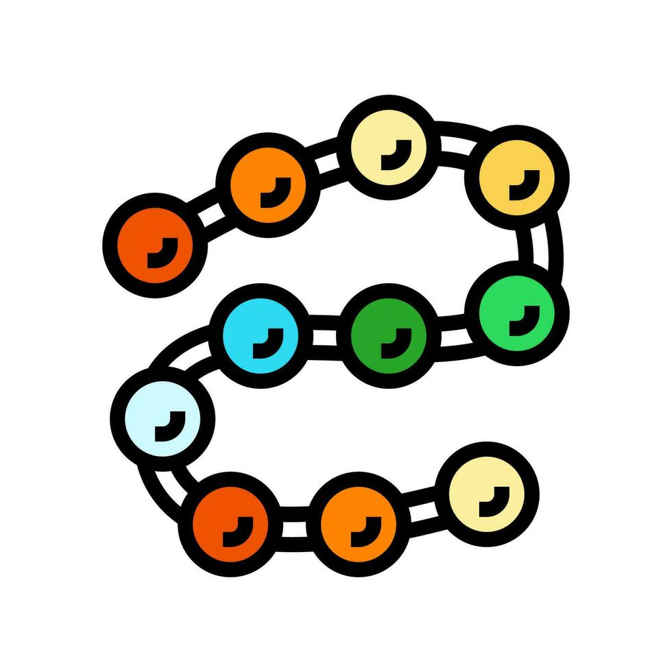 eiwit synthese biochemie kleur icoon vector illustratie