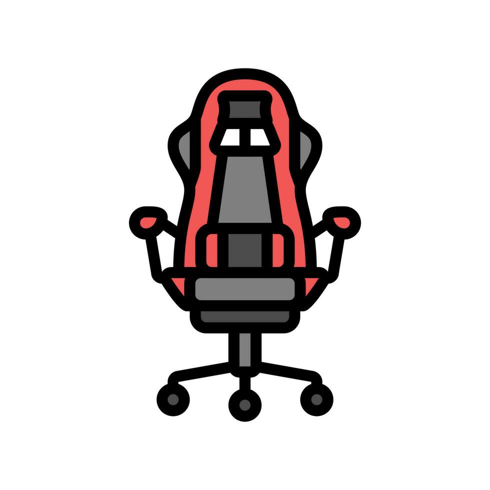 stoel gaming pc kleur icoon vector illustratie