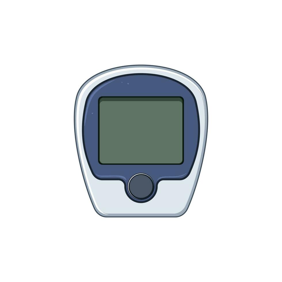 insuline bloed glucometer tekenfilm vector illustratie