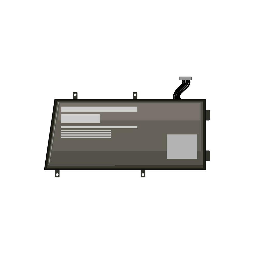 reparatie laptop accu tekenfilm vector illustratie