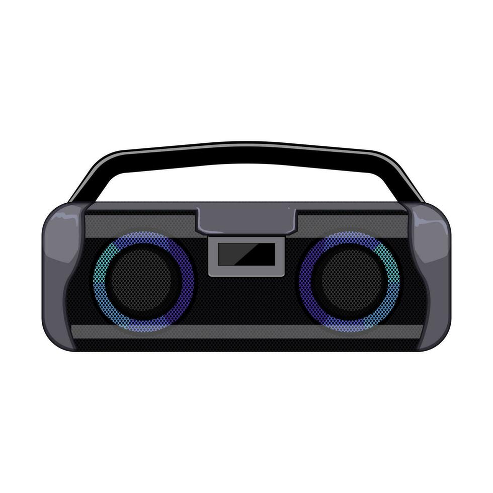 muziek- boombox audio tekenfilm vector illustratie