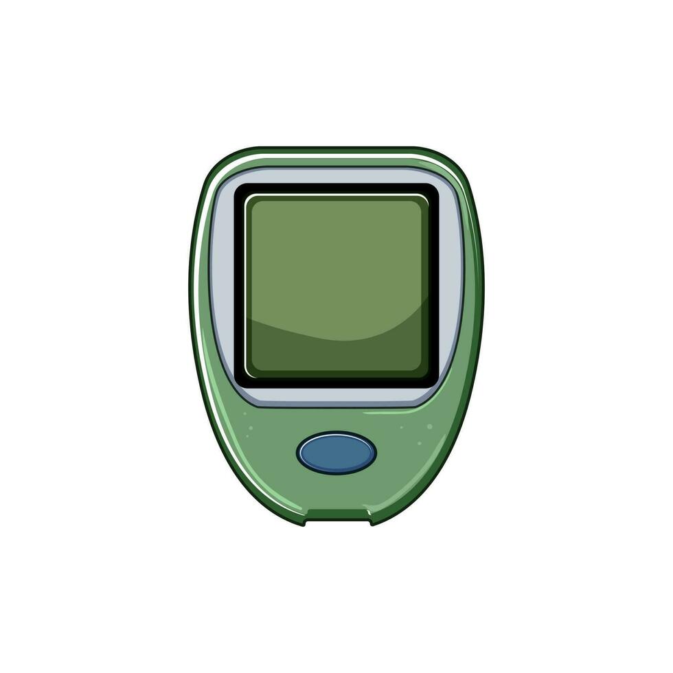 apparaat bloed glucometer tekenfilm vector illustratie