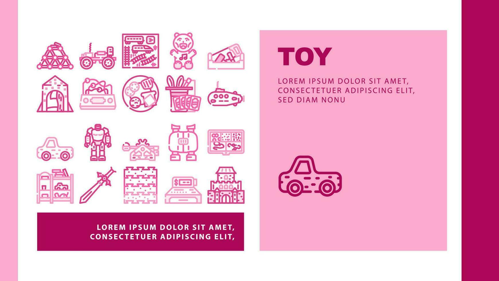 speelgoed- kind baby Speel pictogrammen reeks vector