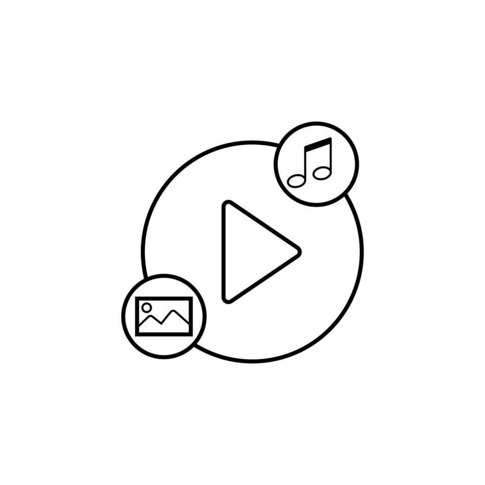 video speler logo vector icoon illustratie