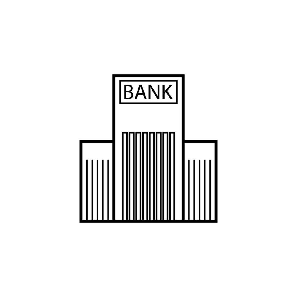 bankgebouw vector pictogram illustratie