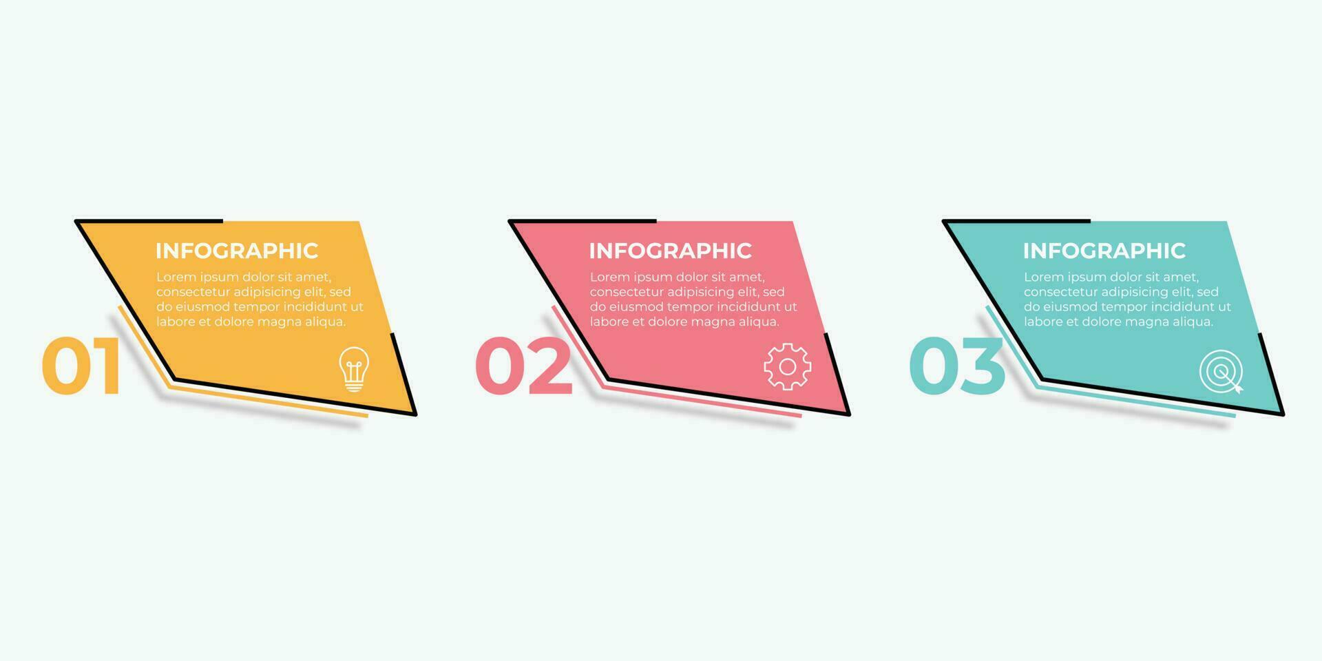 vector infographic ontwerpsjabloon met 3 opties of stappen