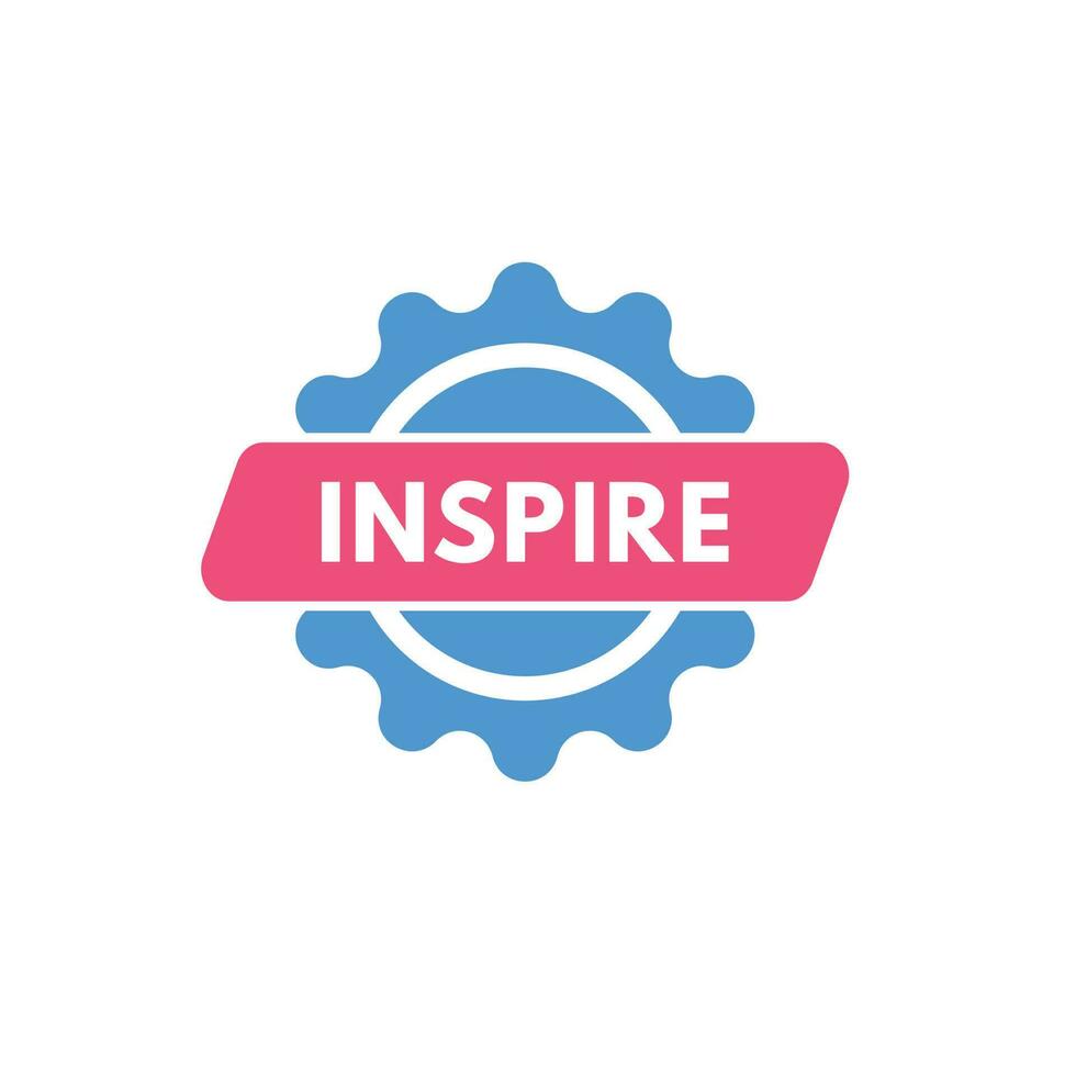 inspireren tekst knop. inspireren teken icoon etiket sticker web toetsen vector