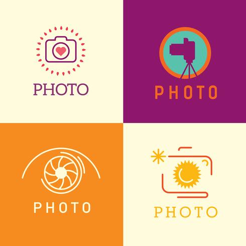 Fotograaf logo vector