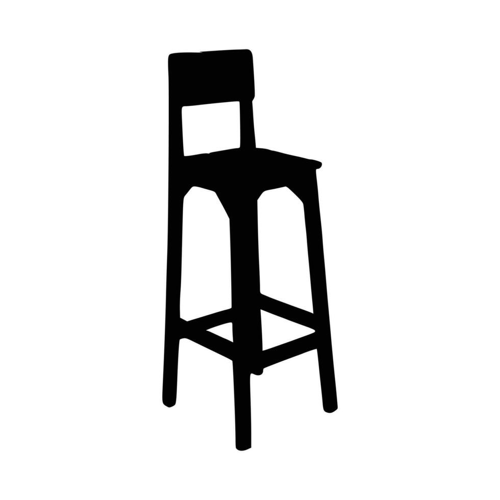 mooi hoor houten stoelen silhouet vector, stoel silhouet vector. vector