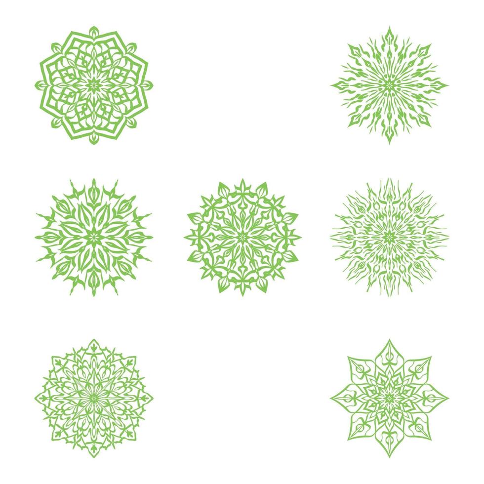 luxe mandala decoratieve achtergrond ontwerpset vector