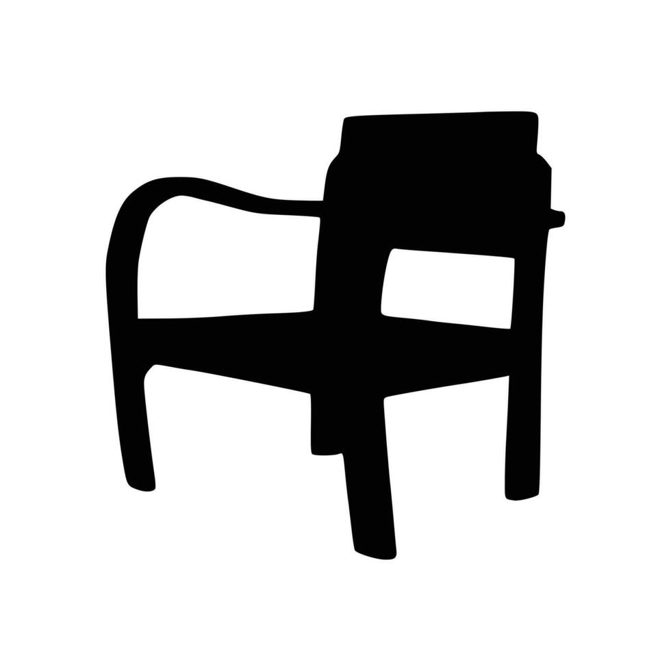 mooi hoor houten stoelen silhouet vector, stoel silhouet vector. vector