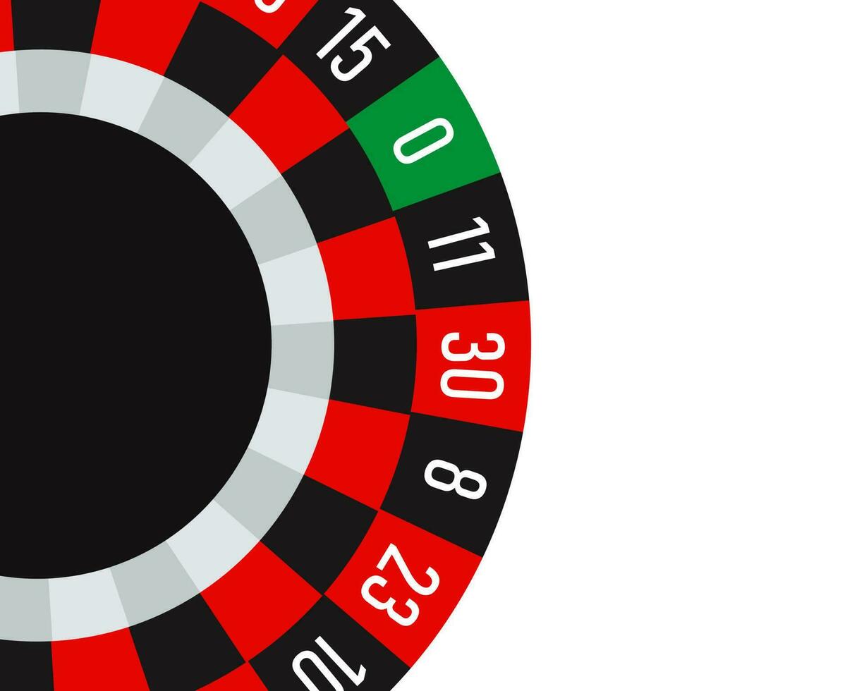 roulette wiel met nummers. casino achtergrond. illustratie, vector