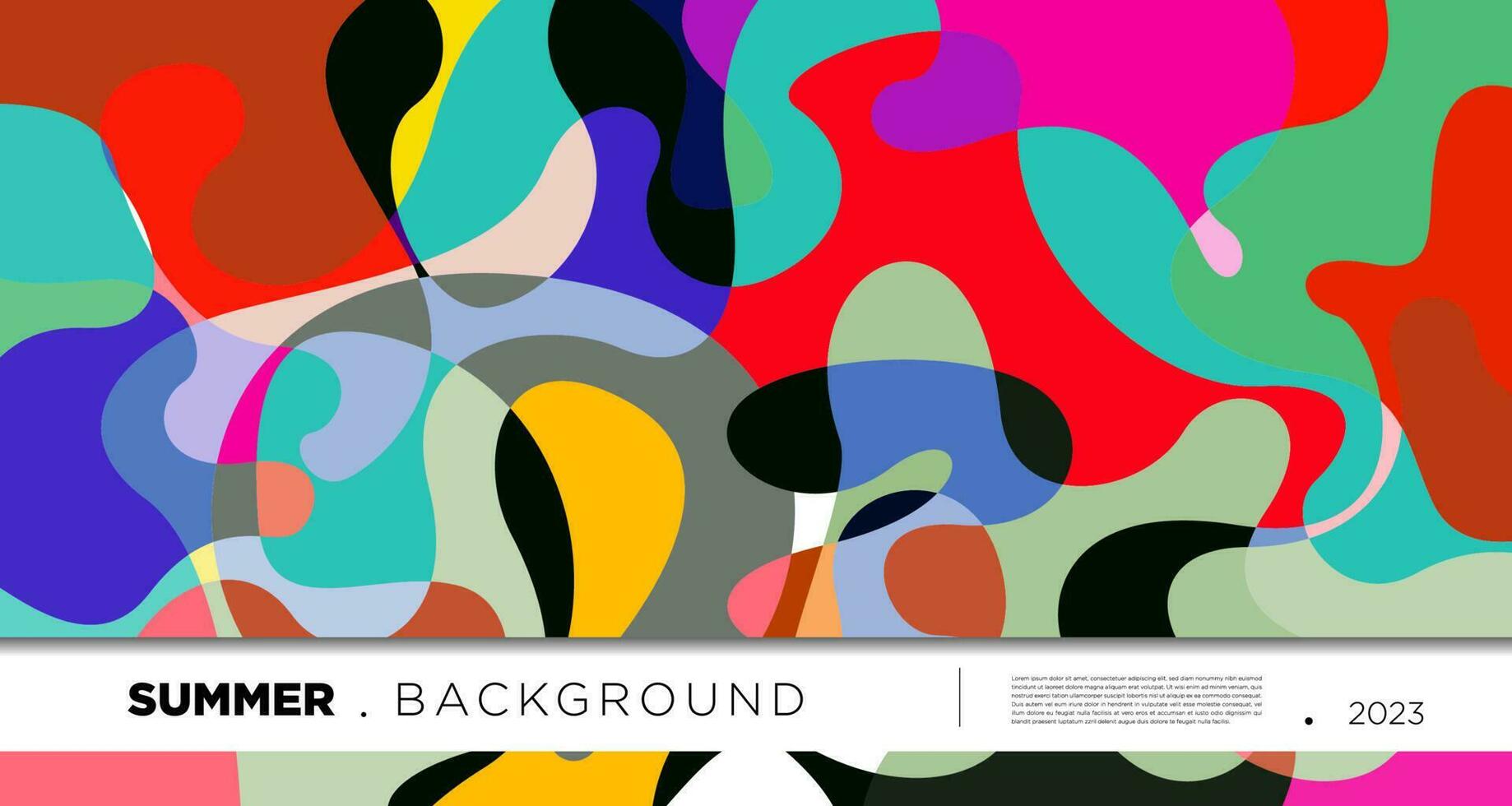 vector kleurrijk abstract vloeistof en meetkundig achtergrond voor zomer