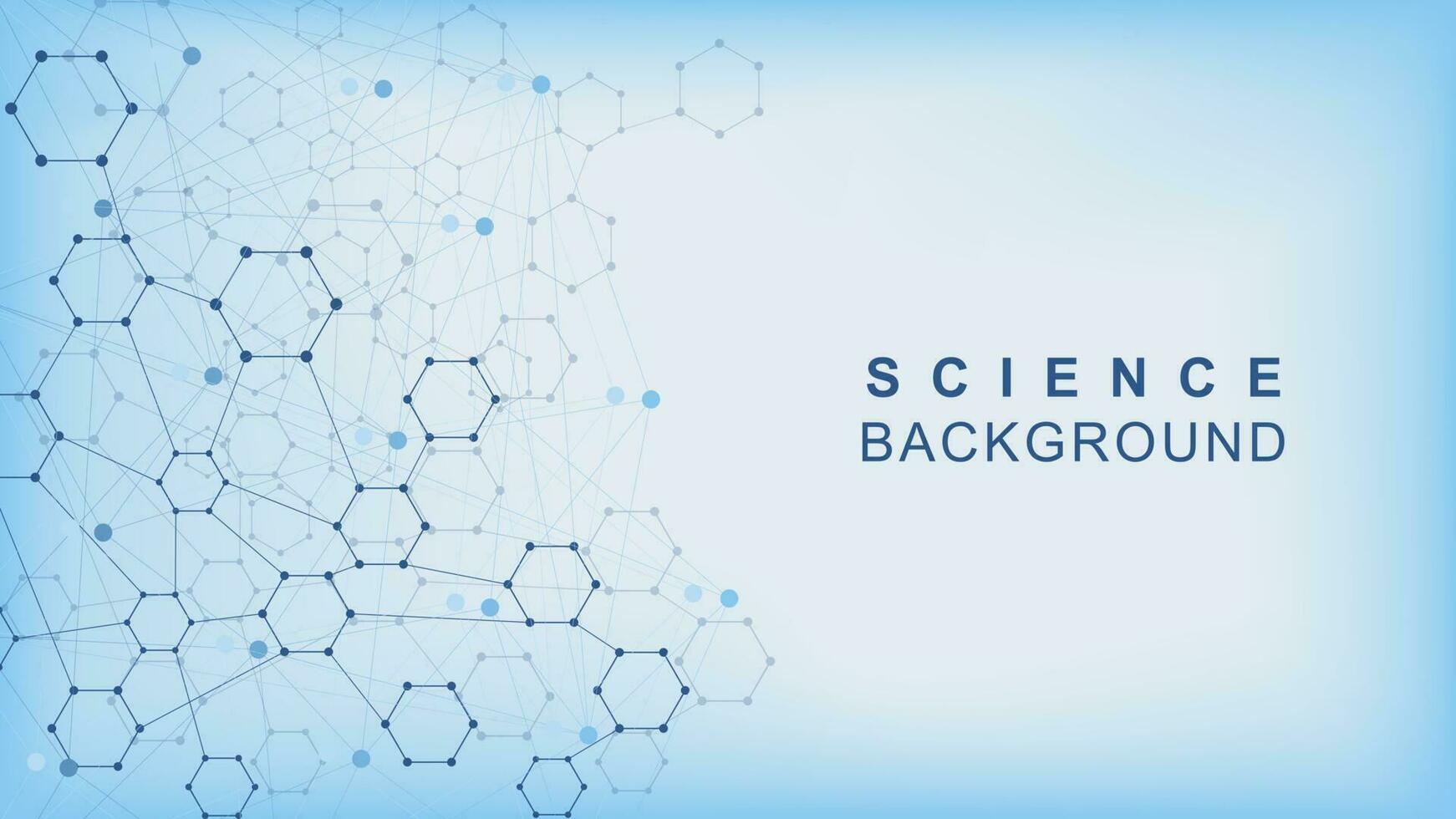 modern abstract moleculair structuur voor medisch, chemie en wetenschap concept achtergrond met kruis vorm geven aan. vector illustratie.