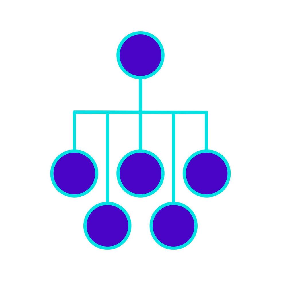 structuur organisatie stromen tabel blauw icoon vector illustratie