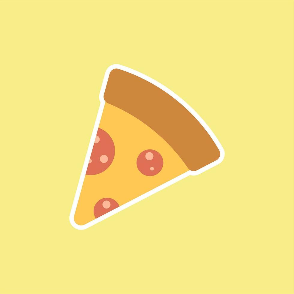 pizza plak geïsoleerd Aan wit achtergrond. pizza in vlak stijl. Italiaans voedsel. vector voorraad