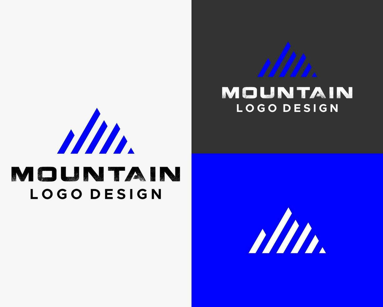m brief monogram berg avontuur dieren in het wild logo ontwerp vector. vector