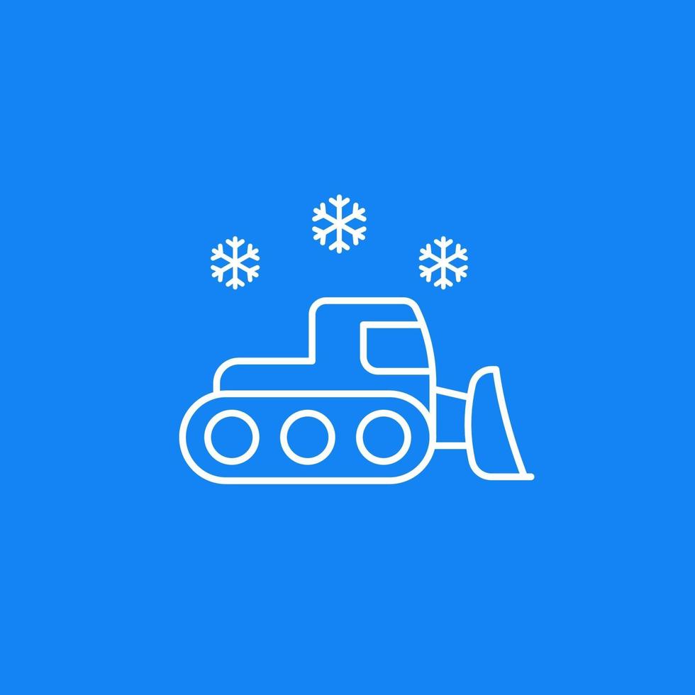 sneeuwploeg vector pictogram, lineair