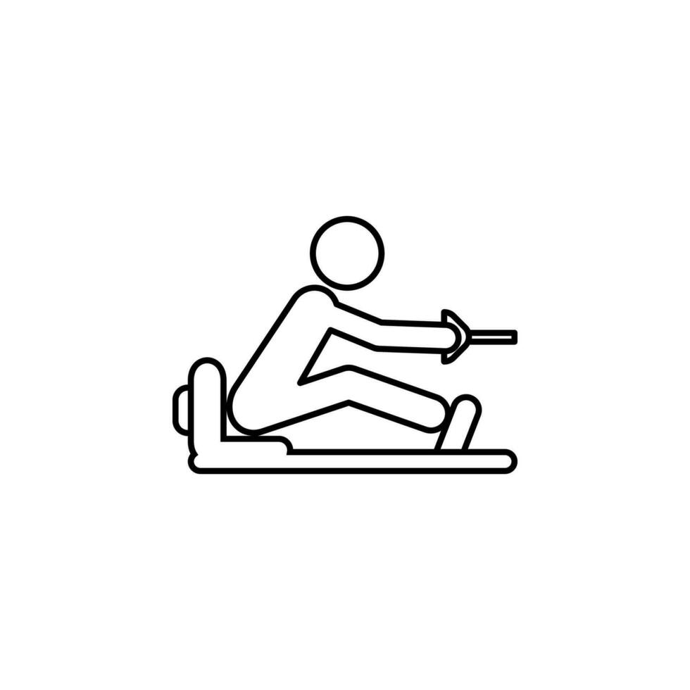 Mens mensen atletisch Sportschool gymzaal geschiktheid oefening gezond opleiding training teken symbool pictogram vector icoon illustratie