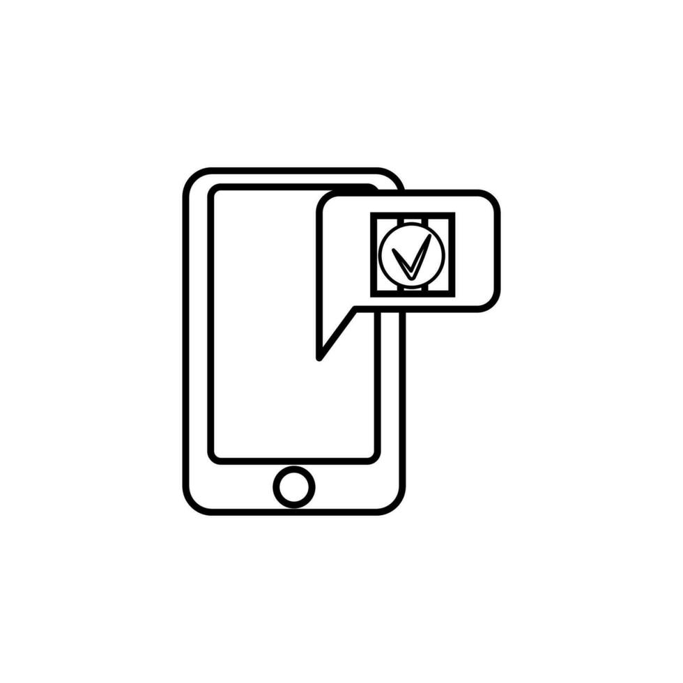 telefoon pakket bijhouden lijn vector icoon illustratie