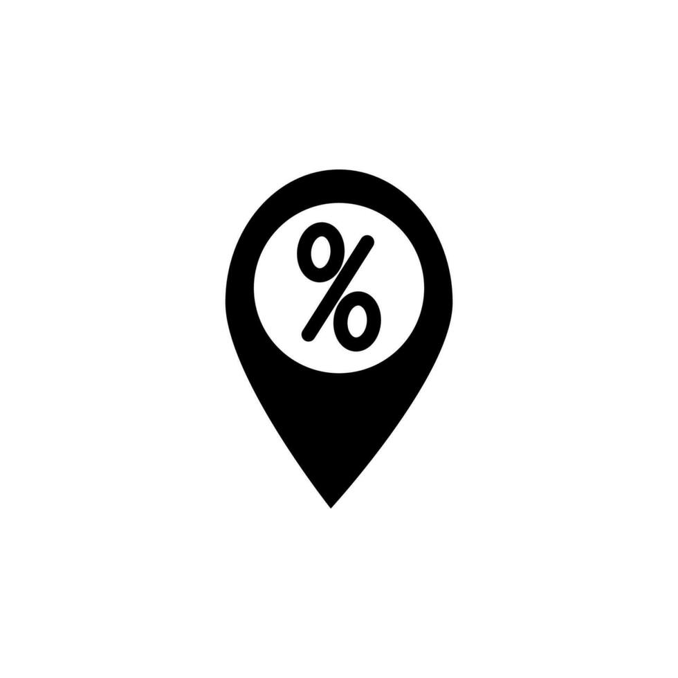 kaart punt percentage vector icoon illustratie