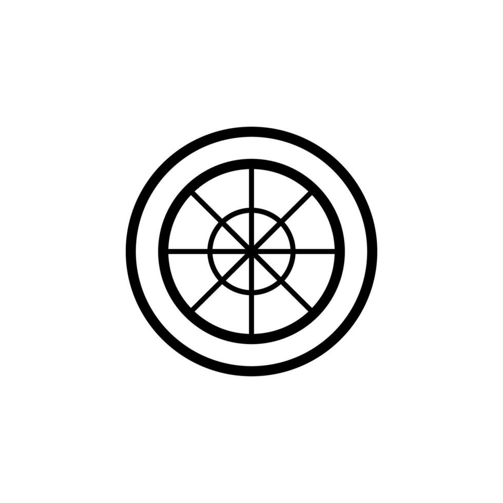 ronde venster vector icoon illustratie