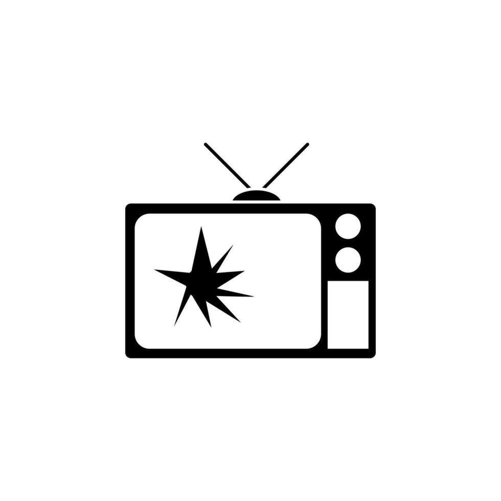 gebroken TV vector icoon illustratie