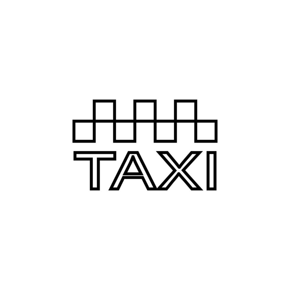 taxi teken vector icoon illustratie