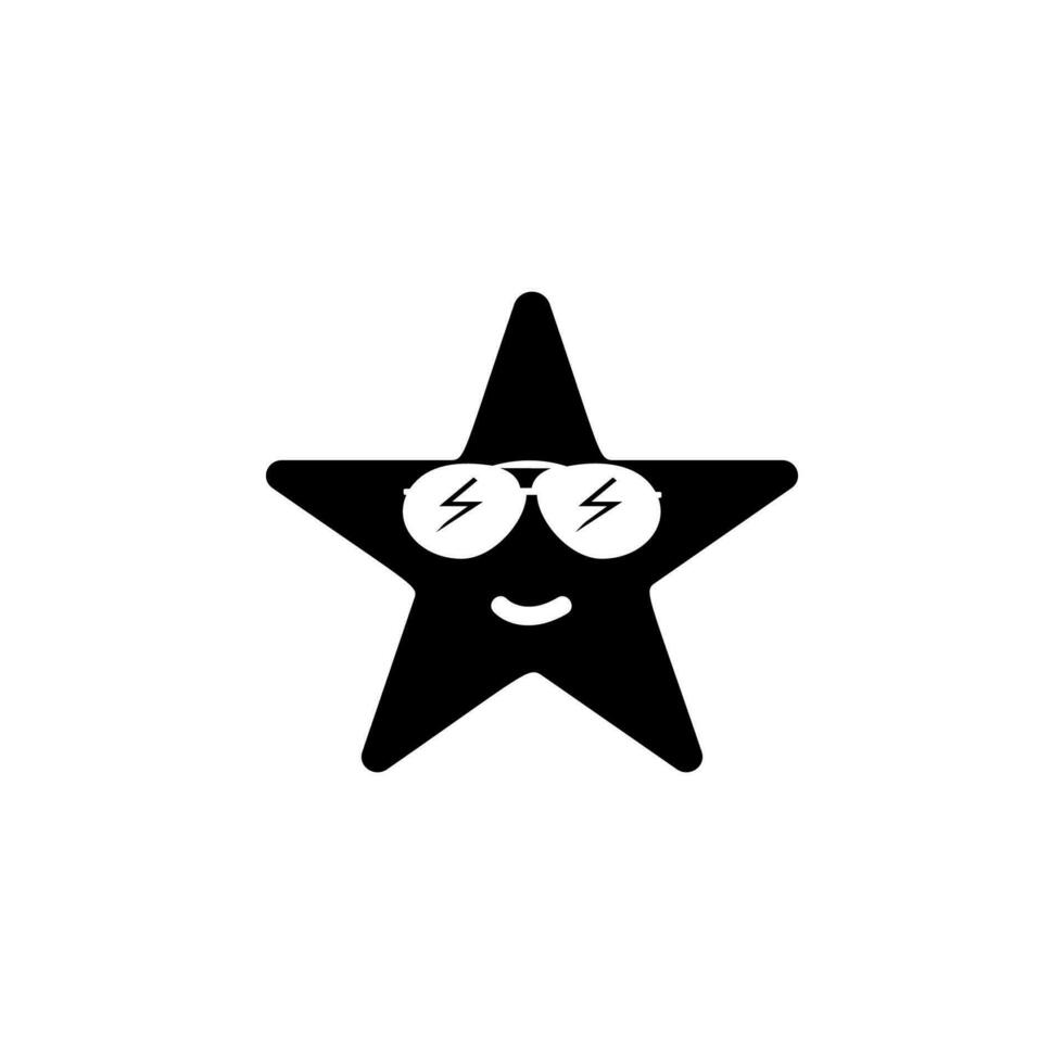 zee ster in zon bril vector icoon illustratie