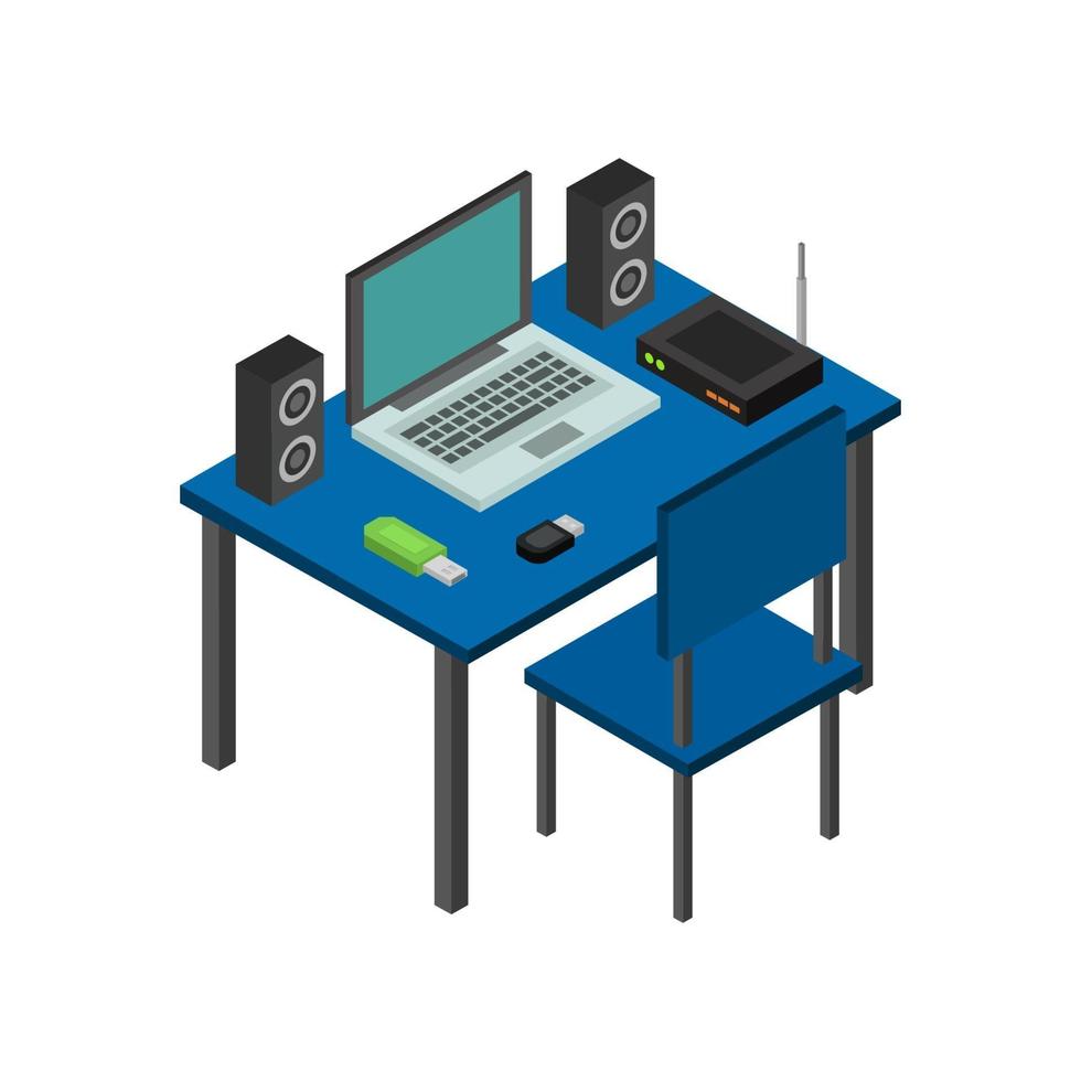 isometrische bureau vector