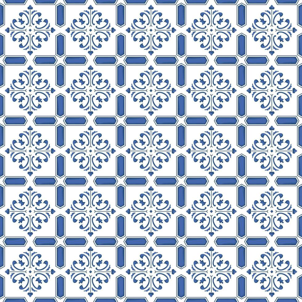 middellandse Zee patroon blauw en geel thema vector