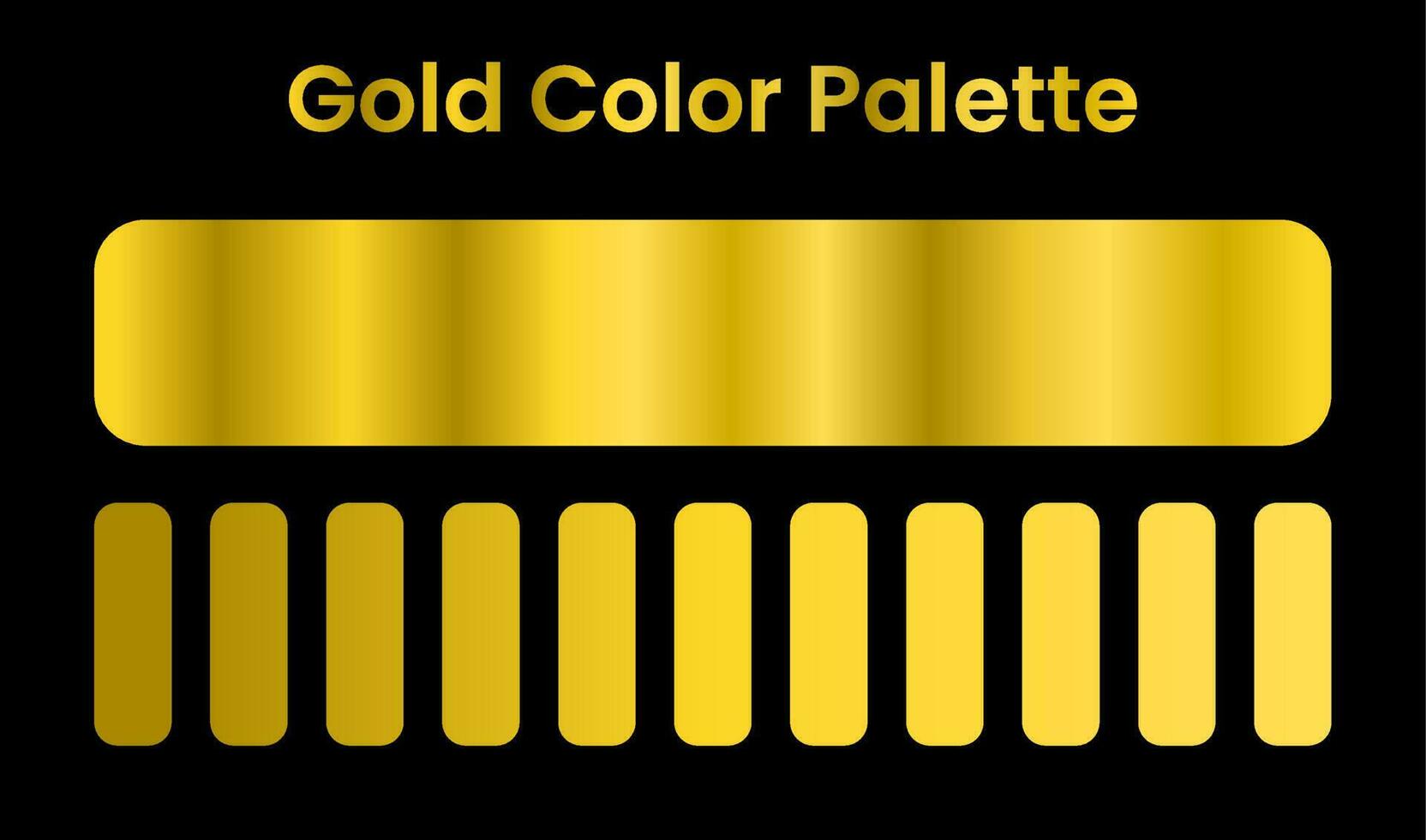 goud kleur palet. goud helling kleur vector